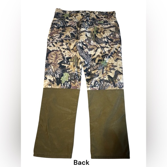 Vintage Wolf Mountain Mossy Oak Camo Brush Pants 40x32 Double Knee - Picture 2 of 11
